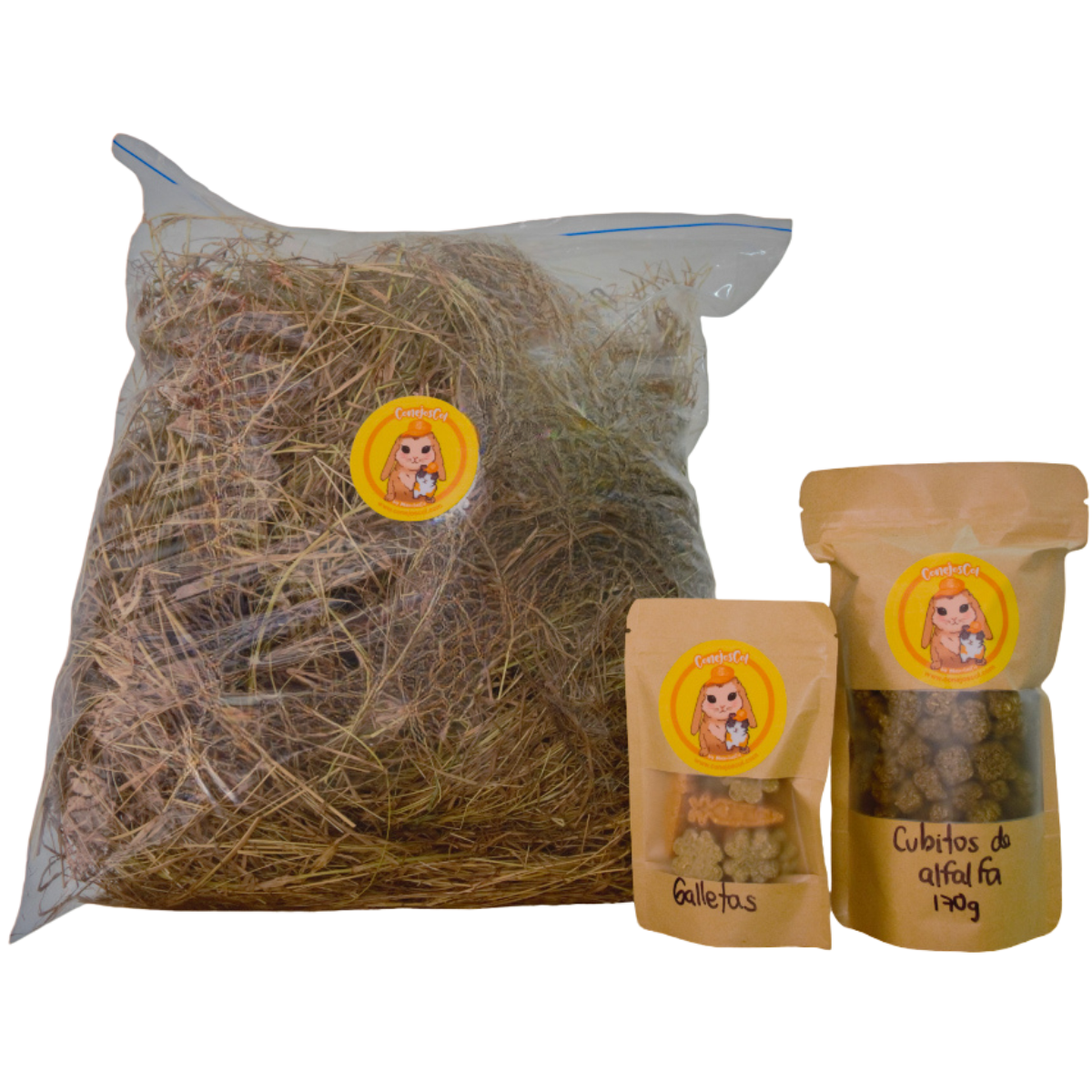 Combo nutricional mascotas pequeñas heno nacional pangola