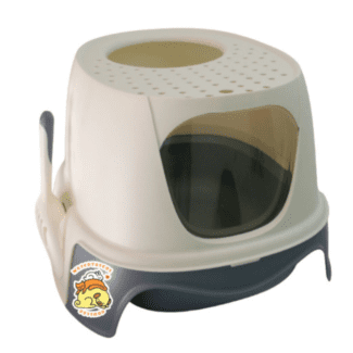 Caja de arena con doble acceso, arenera de doble entrada y fácil limpieza