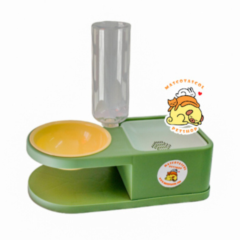 Plato doble función mascotas bebedero y comedero en uno, comedero doble para perros