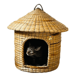 Casa natural para conejos y gatos