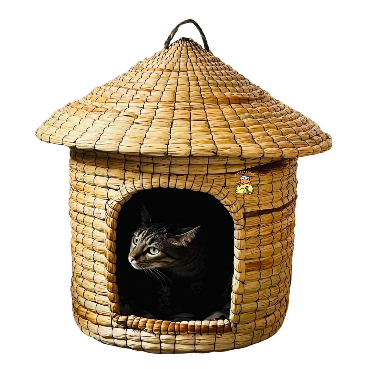 Casa natural para conejos y gatos