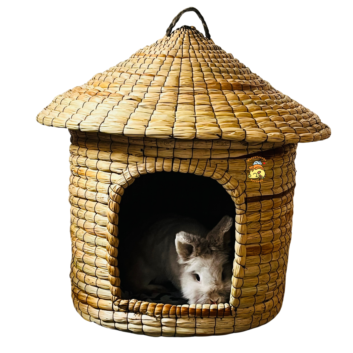 Casa natural para conejos y gatos