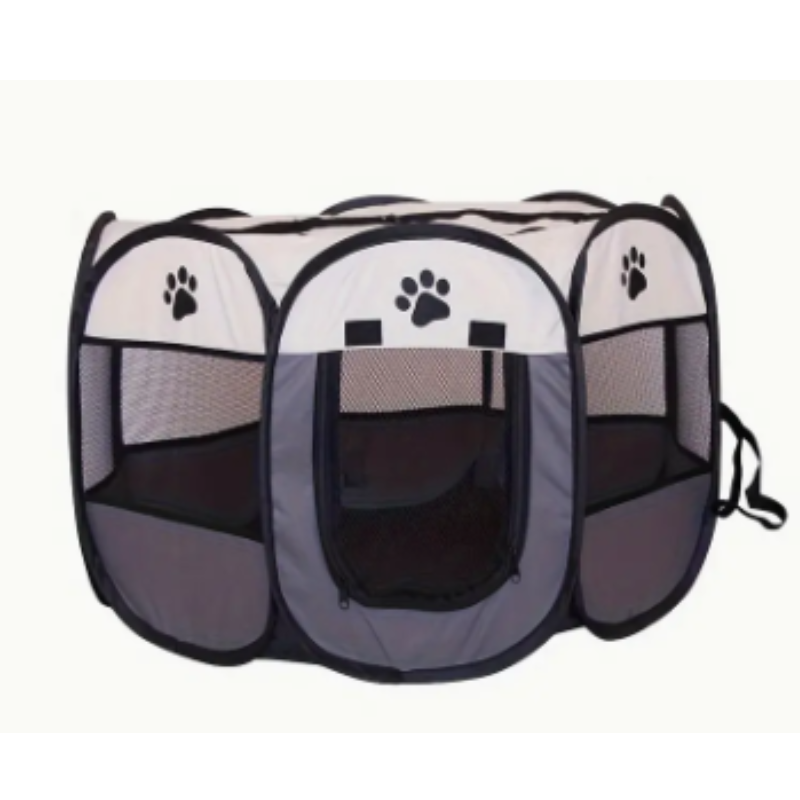 corral plegable de tela para espacios pequeños, corral de tela para viajar con mascotas