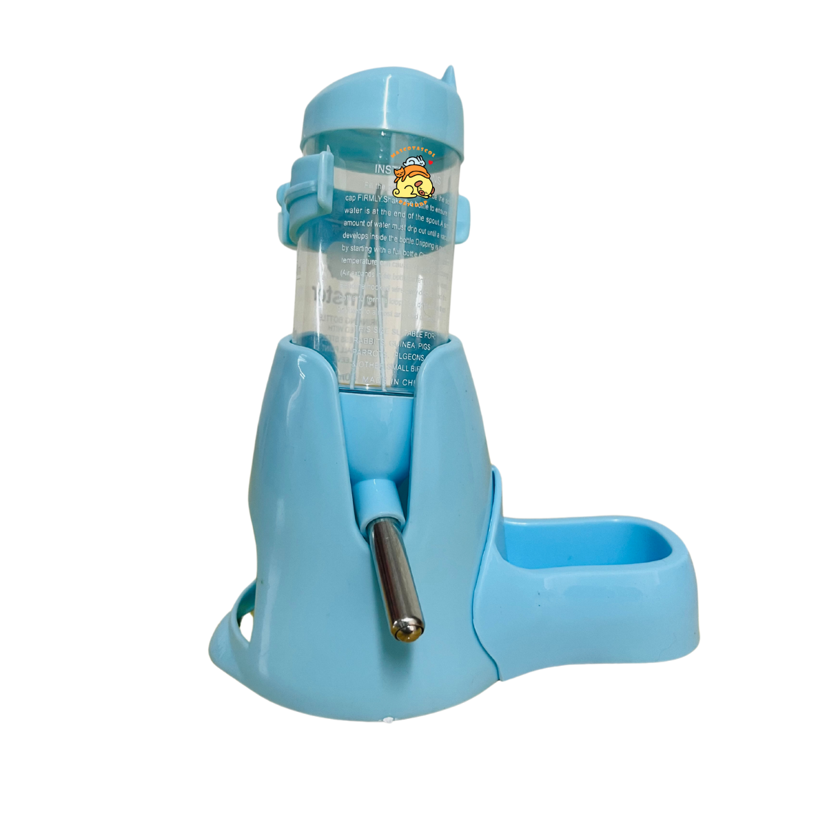 Bebedero pedestal azul