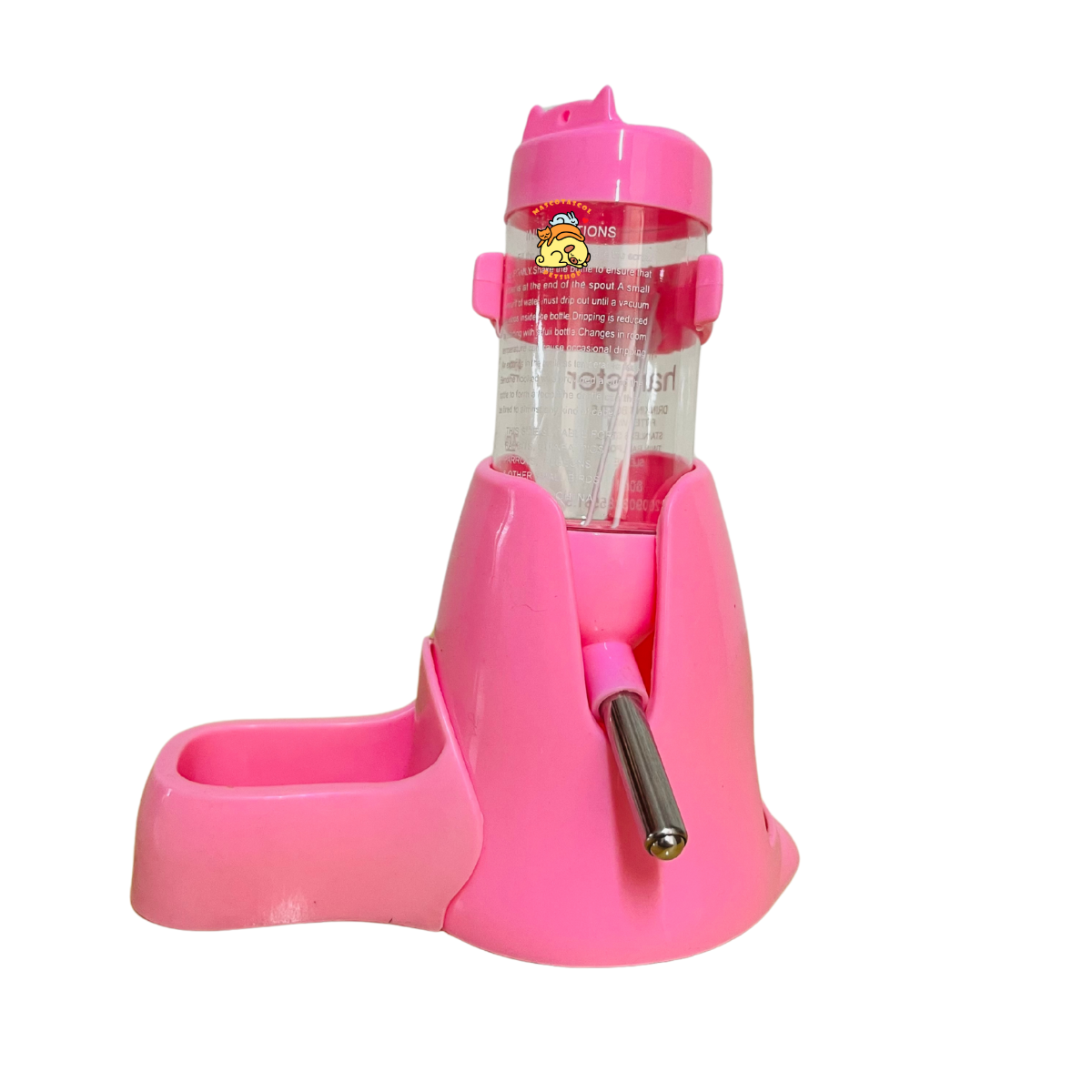Bebedero pedestal rosado Bebedero Pedestal para Roedores Evita derrames y mantiene el agua limpia. Ideal para hámsters, conejos o cobayas. ¡Práctico, estable y fácil de usar!